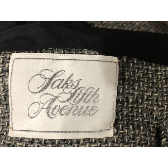 Vintage Saks Fifth Avenue Tweed Coat Union Made Size 14 - Picture 4 of 11